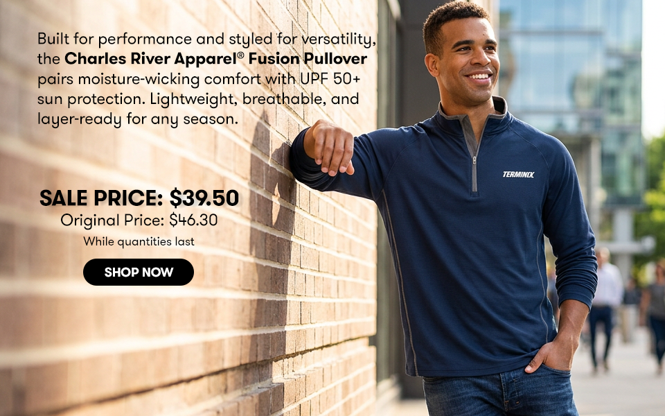 Men’s Navy and Gray Charles River Apparel® Pullover on sale $39.50