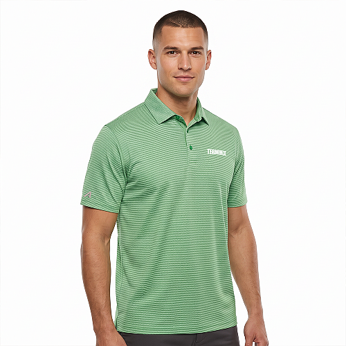 Men’s Green Antigua® Patterned Polo