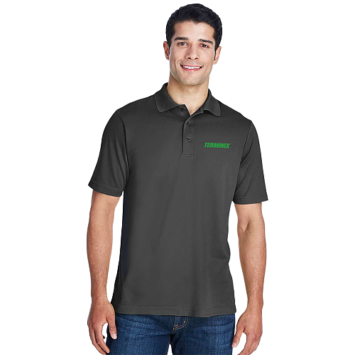 Men's Dark Grey Performance Pique Polo
