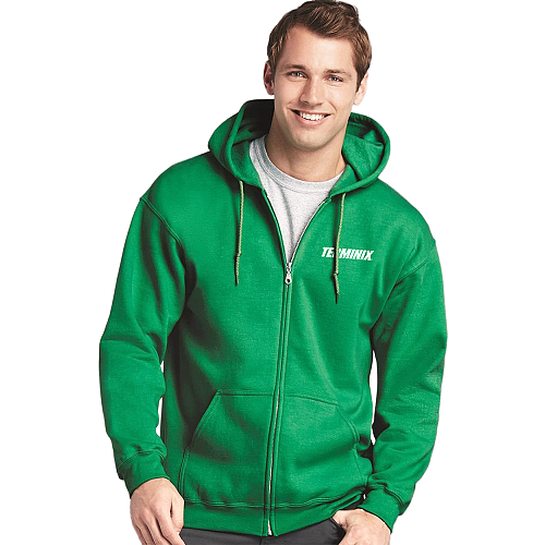 Unisex Green Gildan® Heavy Blend™ Full Zip Sweatshirt