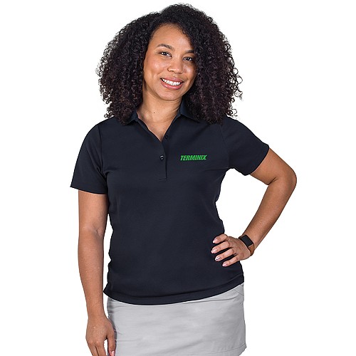 Women's Navy Polyester Polo