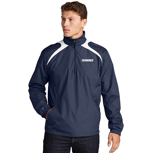 Men's Navy/White Half-Zip Wind Shirt