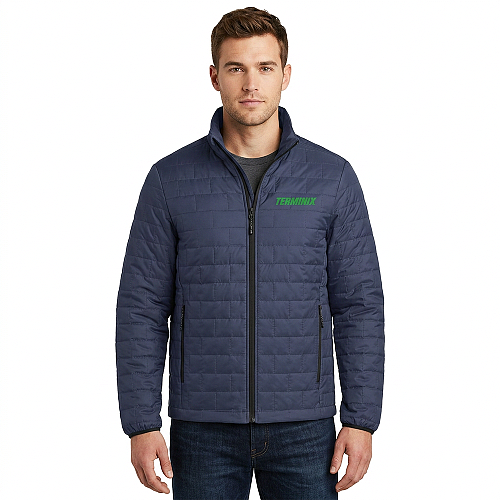 Men's Navy Packable Puffer Jacket