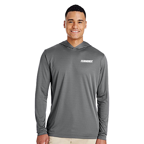 Men's Grey Performance Hooded T-Shirt